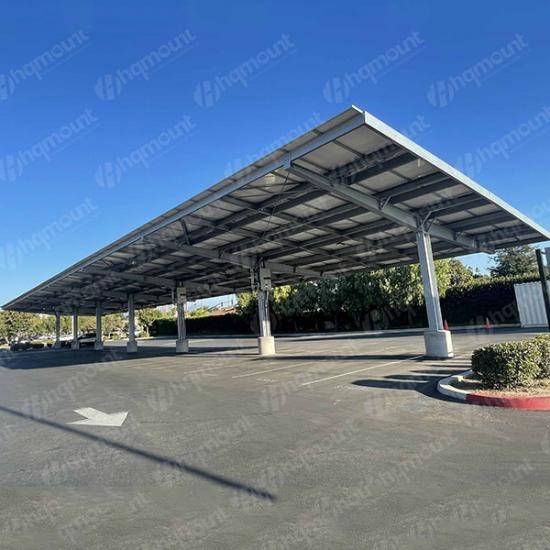 High-clearance solar carport for commercial parking spacesteel solar carport
