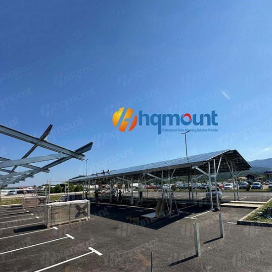 High-clearance solar carport for commercial parking spacesteel solar carport