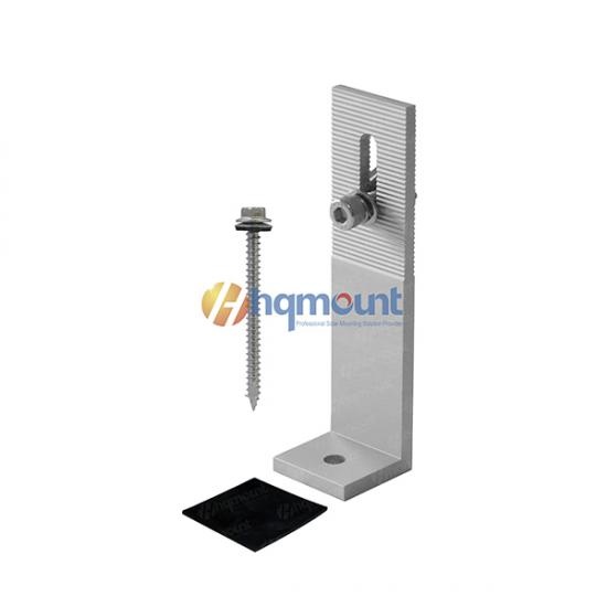 Aluminum heavy duty solar L foot 155mm height for metal roof