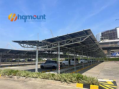 HQマウントはタイの太陽光発電＆蓄電ショーでイノベーションを探求し、先進的なカーポートプロジェクトを展示