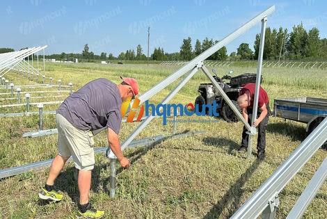 HQマウントGT1システムアルミ太陽光発電所ブラケット